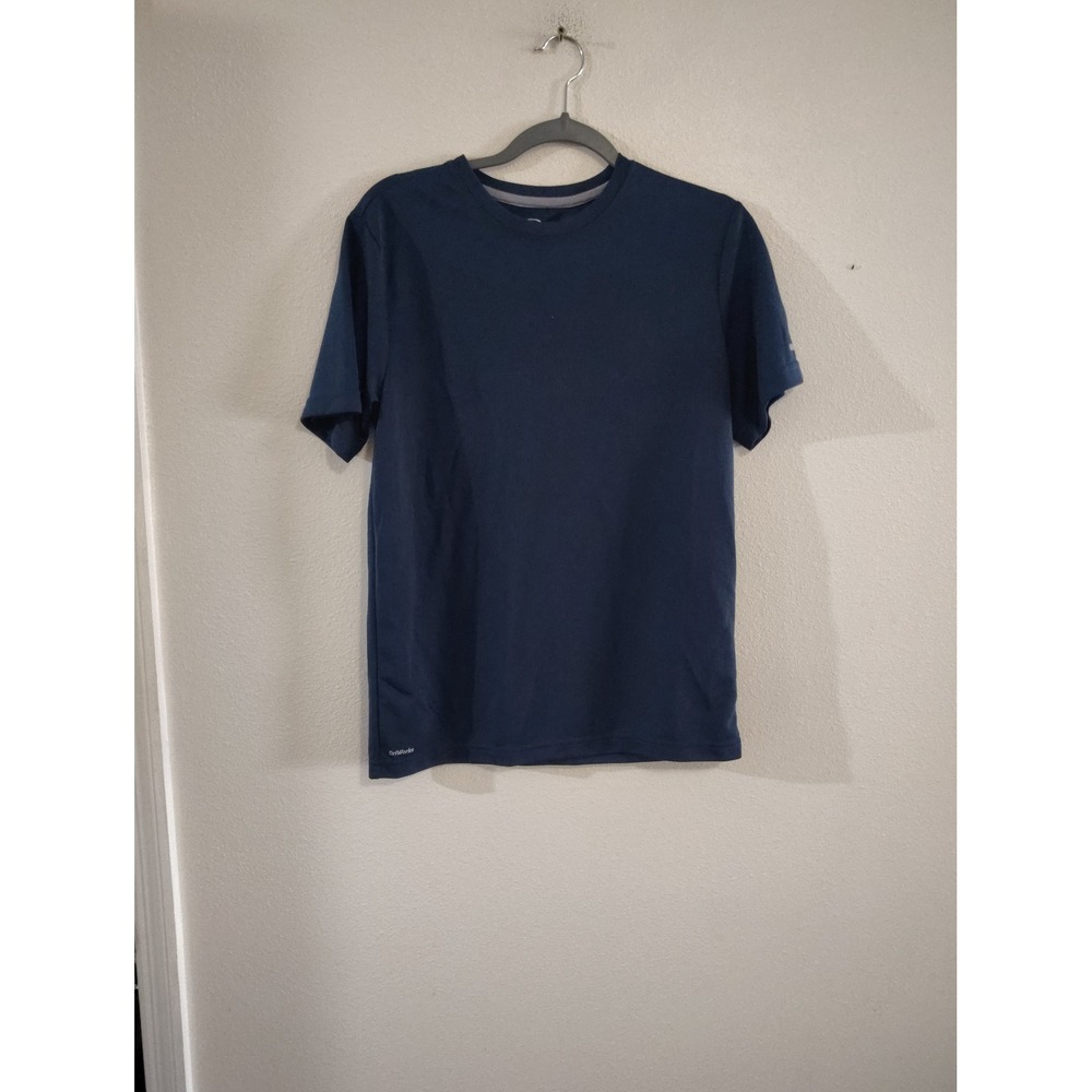 Athletic Works Mens Navy Blue Performance Short Sleeve T-Shirt Size Small 34-36